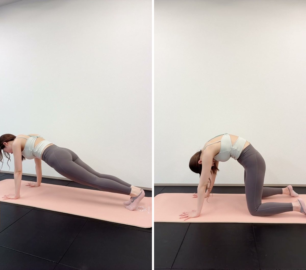 Plank and spine mobility on the mat