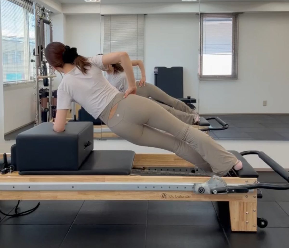 Reformer Pilates exercise