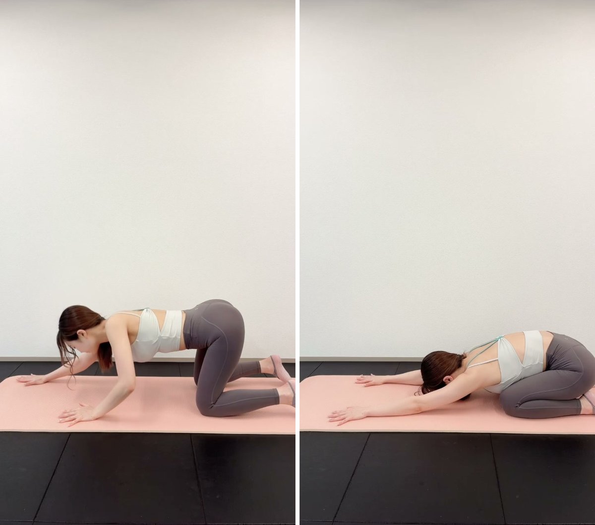 Cat-cow and child pose — gentle yoga for stiff bodies